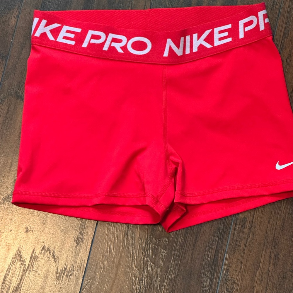 Nike Pro Spandex Shorts Women's 3" Red Dri-FIT Training Shorts NWOT Volleyball